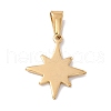 PVD Vacuum Plating 304 Stainless Steel Pendants STAS-G284-05G-1