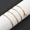 Brass Link Chain Necklaces for Women NJEW-D302-30G-3