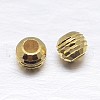 Real 18K Gold Plated Round Sterling Silver Beads STER-M101-05-3mm-1