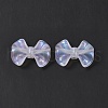 UV Plating Rainbow Iridescent Acrylic Beads PACR-M003-12E-4