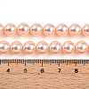 UV Plating Pearlized Glass Pearl Beads Strands GLAA-F128-01B-T7-5
