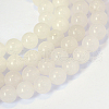 Natural White Jade Round Bead Strands G-E334-6mm-13-5