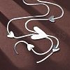 304 Stainless Steel Heart Y Necklaces NJEW-R026-30P-2