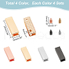 WADORN 16 Sets 4 Colors Alloy Bag Decorative Edge Buckles FIND-WR0008-80-2