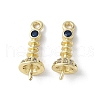 Brass Micro Pave Cubic Zirconia Peg Bails Charms KK-D324-26G-1