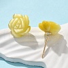 Brass Cat Eye Stud Earrings EJEW-B133-01G-04-1