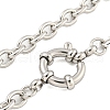 Non-Tarnish 304 Stainless Steel Cable Chain Bracelets for Women BJEW-Q344-05P-2