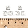 Brass Rhinestone Spacer Beads X-RSB072-02S-3