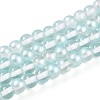 Baking Painted Transparent Glass Beads Strands DGLA-N011-6mm-05-1
