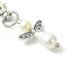 Angel ABS Plastic Imitation Pearl Pendant Decorations HJEW-JM01359-02-3