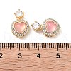 Brass Clear Cubic Zirconia Pendants KK-B102-05G-01-3