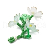 Acrylic Flower Pendants PALLOY-TA00252-02-3