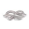 Brass Micro Pave Cubic Zirconia Links ZIRC-P061-05P-1