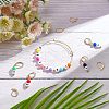  10Pcs 10 Style Flat Round with Number Acrylic Beads Leverback Earrings HJEW-NB0001-34-3