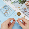 SUPERFINDINGS 32Pcs 8 Styles Brass Fold Over Clasps KK-FH0007-56-3