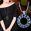 Alloy Rhinestone Ring Pendant Necklaces for Women FS-WG70ED3-01-1