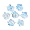 Transparent Spray Painted Glass Beads X1-GLAA-NH0003-01H-1