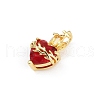 Brass Glass Pendants KK-R226-03G-02-2