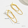 Elegant V-shaped S925 Sterling Silver Clear Cubic Zirconia Stud Earrings YS7829-2