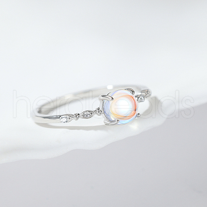 925 Sterling Silver Moonstone Finger Rings for Women HV9473-4-1