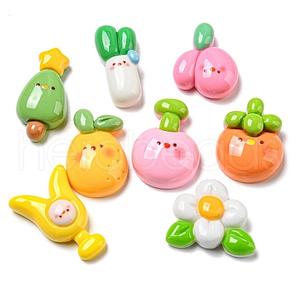 Opaque Resin Decoden Cabochons RESI-F052-B11-1