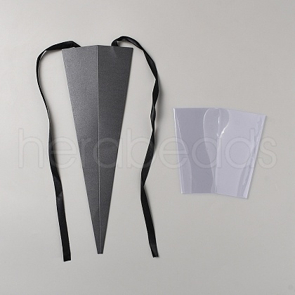 Triangle Paper Single Rose Wrapping Boxes for Bouquet ABAG-WH20005-04A-1