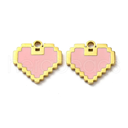 304 Stainless Steel Enamel Charms STAS-L022-005G-1