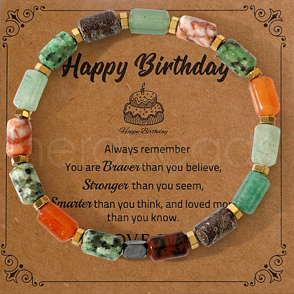 Column Synthetic Hematite Beads Bracelets ZL2901-7-1