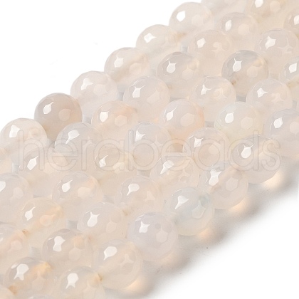 Dyed & Heated Natural Agate Beads Strands G-P539-D01-03-1