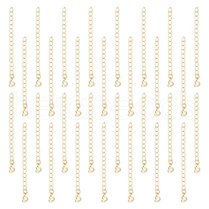 Unicraftale 30Pcs Brass Curb Chains Extender KK-UN0001-78-1