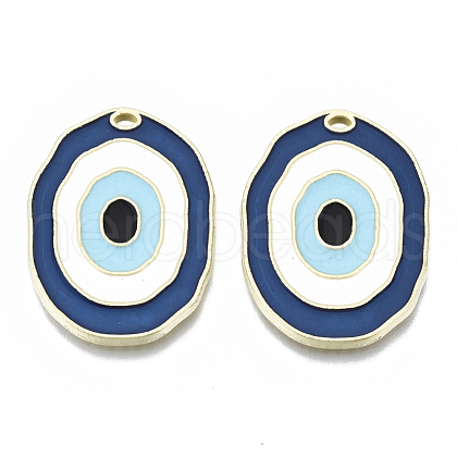 Alloy Enamel Pendants ENAM-N050-08B-1