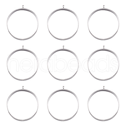 Alloy Open Back Bezel Big Pendants PALLOY-TA0021-01P-1