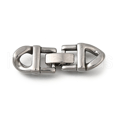 304 Stainless Steel Fold Over Clasps STAS-M119-05P-01-1