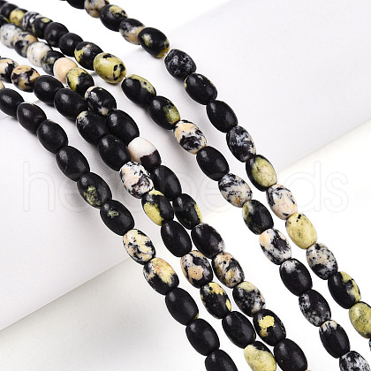 Natural Yellow Turquoise(Jasper) Beads Strands G-N346-02A-13-1