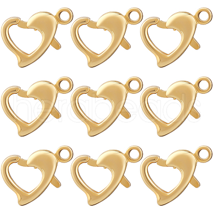 Beebeecraft 30Pcs Brass Lobster Claw Clasps KK-BBC0014-65G-1