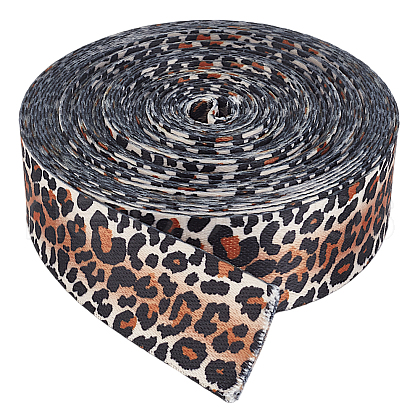 Polyester Leopard Printed Ribbons DIY-WH0632-86-1