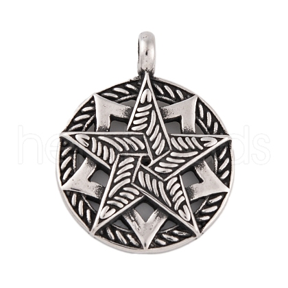 304 Stainless Steel Pendants STAS-K283-17AS-1