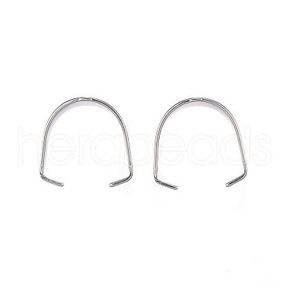 Tarnish Resistant 304 Stainless Steel Snap on Bails STAS-D448-081P-1