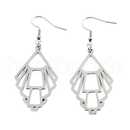 Tarnish Resistant 201 Stainless Steel Dangle Earrings STAS-S105-JN610-1-1