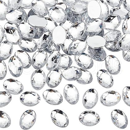 Fingerinspire 250Pcs Imitation Taiwan Acrylic Rhinestone Cabochons GACR-FG0001-08-1