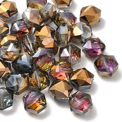 Electroplate Glass Beads EGLA-D022-01-1