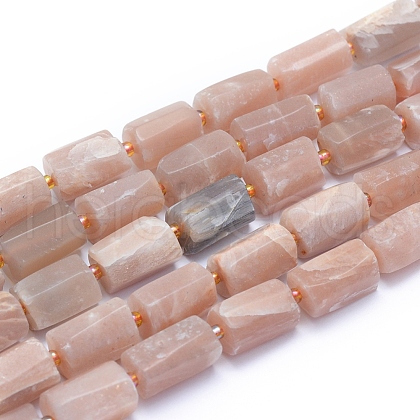 Frosted Natural Sunstone Beads Strands G-L552B-05-1