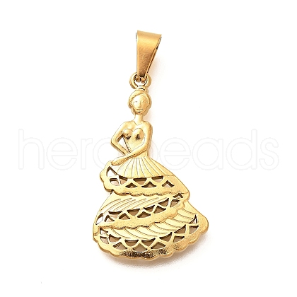 201 Stainless Steel Pendants STAS-Q344-01B-G-1