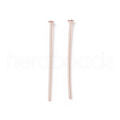 Brass Flat Head Pins KK-WH0058-03A-RG-1