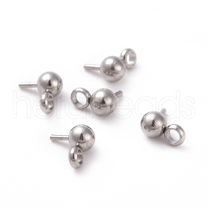 304 Stainless Steel Ball Stud Earring Post STAS-Z035-01B-P-1