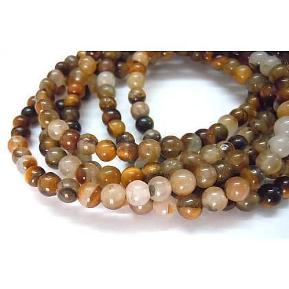 Natural Tiger Eye Beads Strands GSR4mmC014-B-1