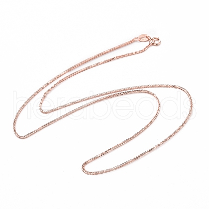925 Sterling Silver Wheat Chains Necklace for Women STER-I021-03A-RG-1