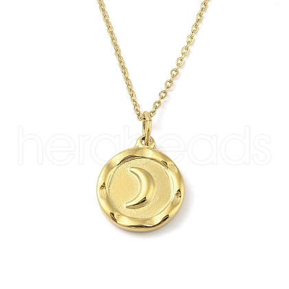 Ion Plating(IP) 304 Stainless Steel Pendant Necklaces for Women NJEW-B080-14G-1