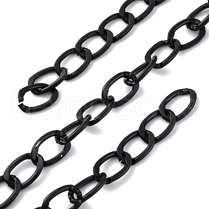 Oxidation Aluminum Faceted Curb Chains CHA-TAC0003-01EB-A-1