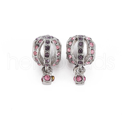 Rack Plating Alloy European Beads MPDL-N039-157-1